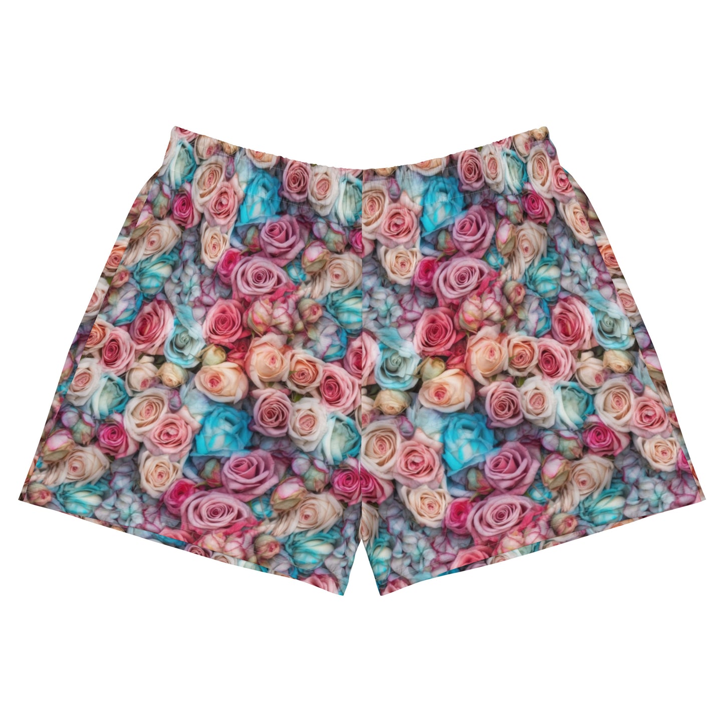 Women’s Athletic Shorts: Dreamy Roses Collection in Evie