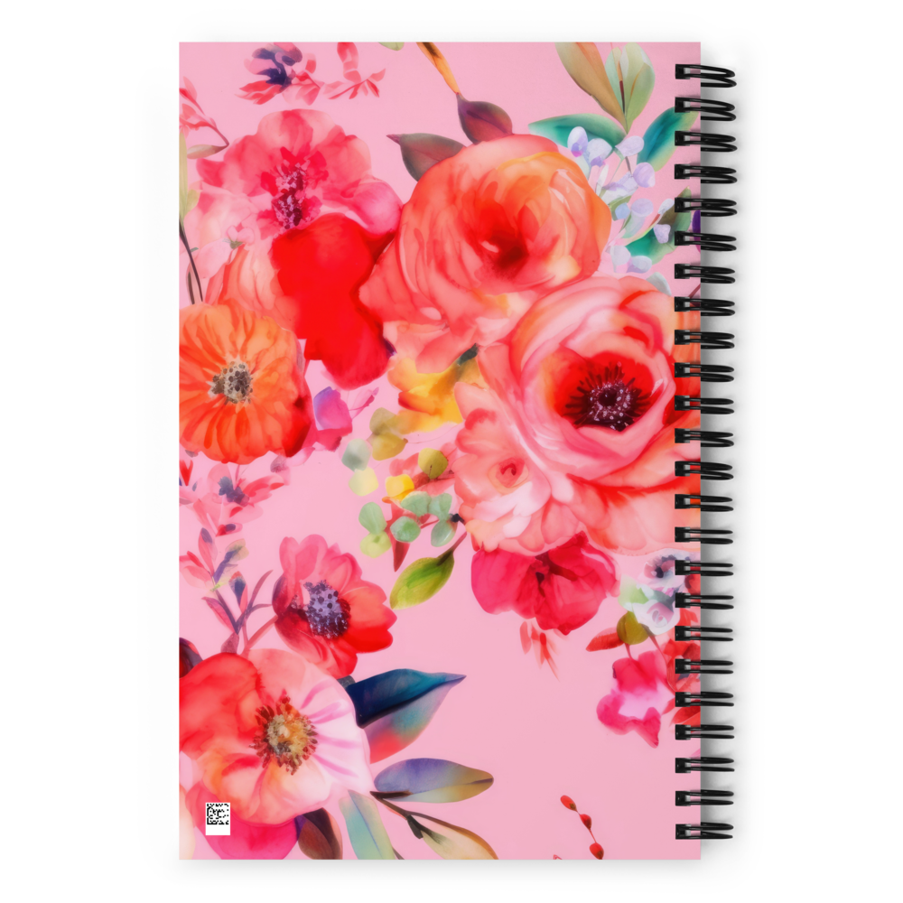 Spiral Notebook: Spring Queen Pink Collection in Suzannah