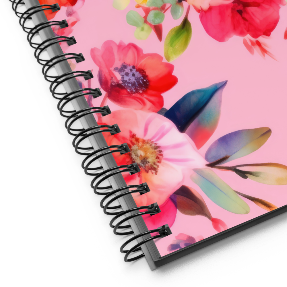 Spiral Notebook: Spring Queen Pink Collection in Suzannah