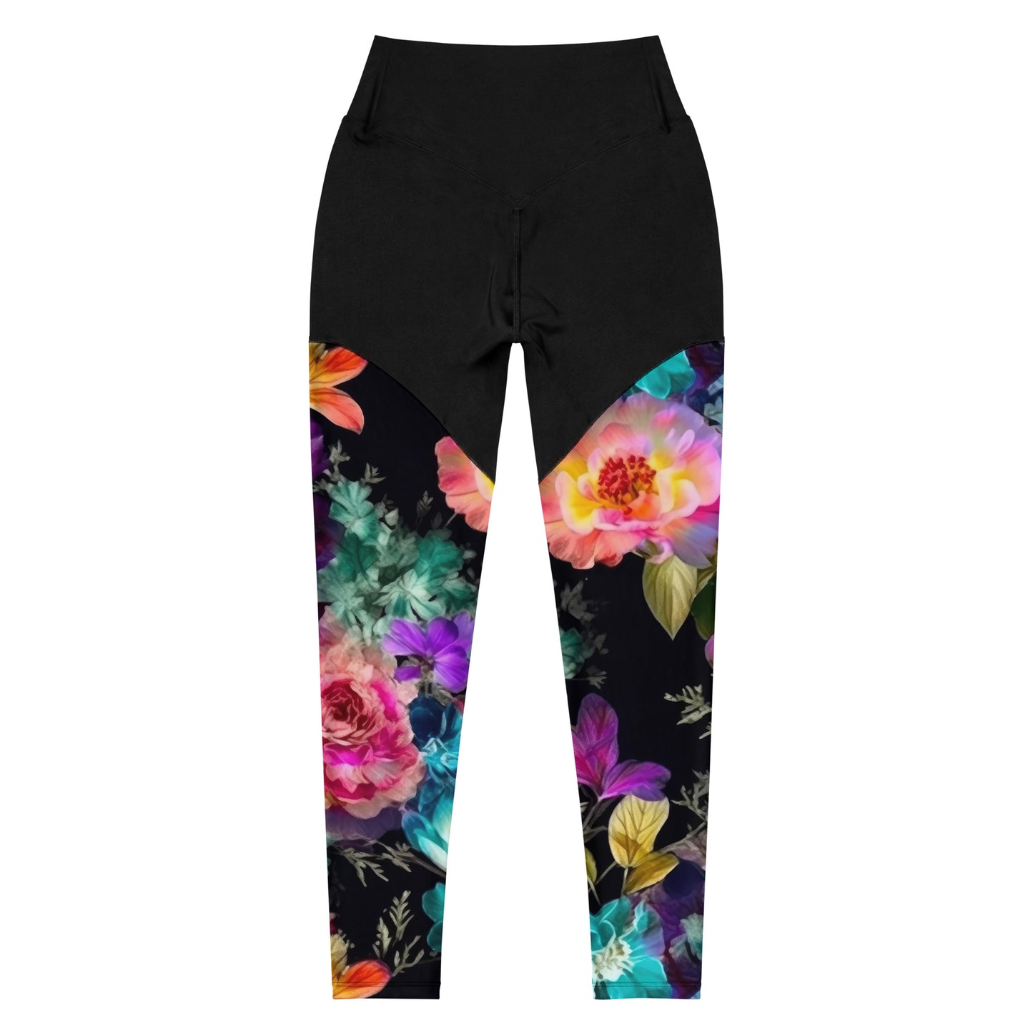 Sports Leggings: Spring Blacks Collection in Marjorie