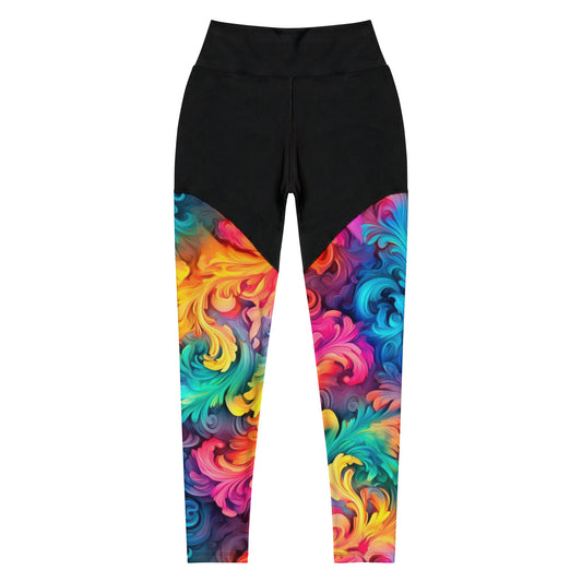 Sports Leggings: Tie Dye Collection in Polly