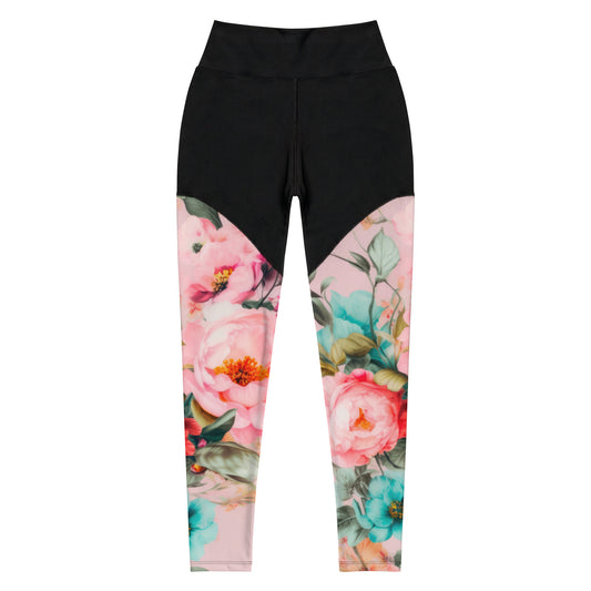 Sports Leggings: Spring Queen Pink Collection in Sophia
