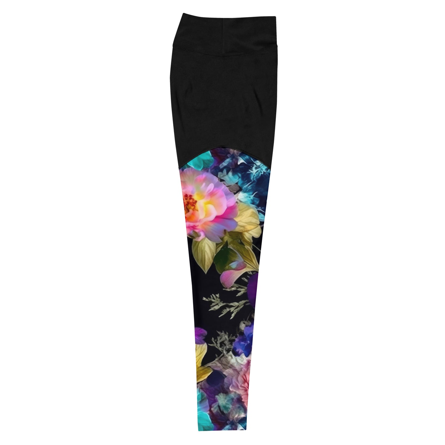 Sports Leggings: Spring Blacks Collection in Marjorie