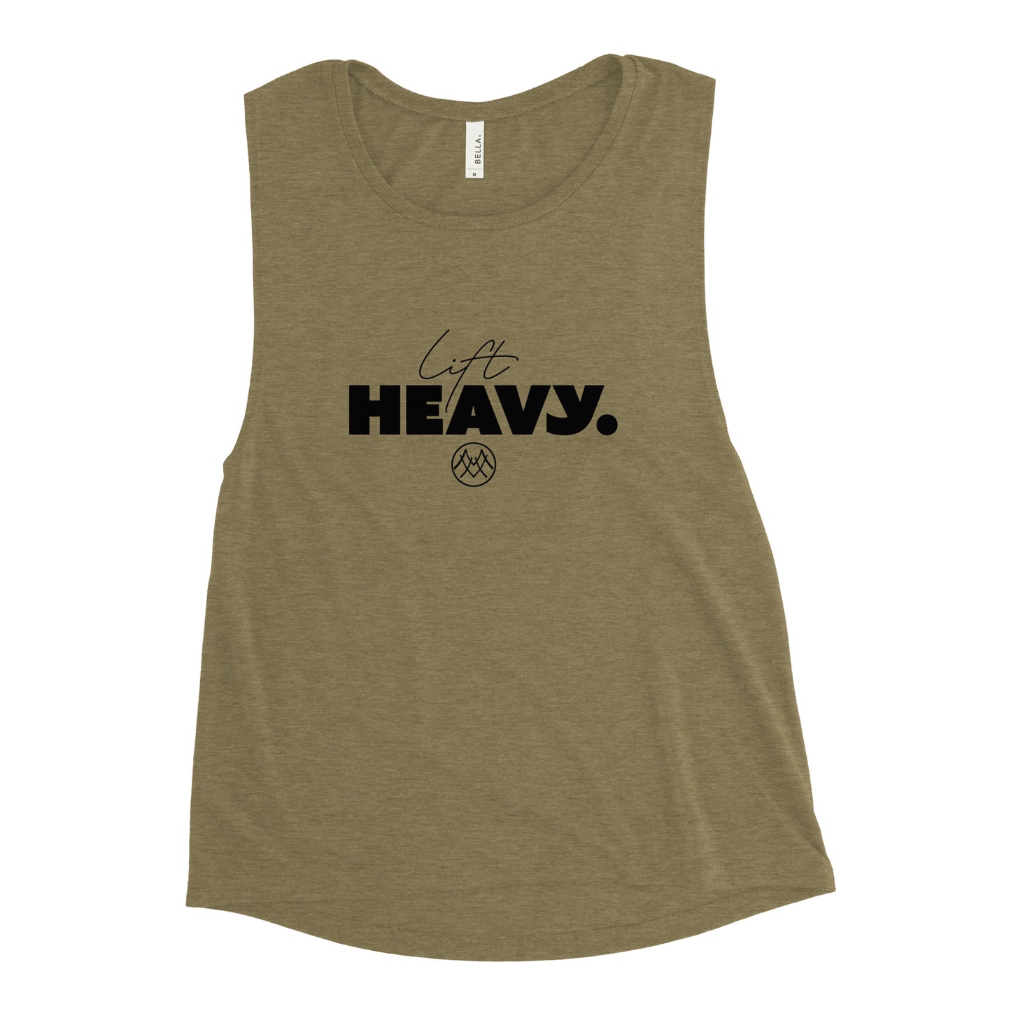 Ladies’ Muscle Tank: Basics Collection in Lift Heavy Black