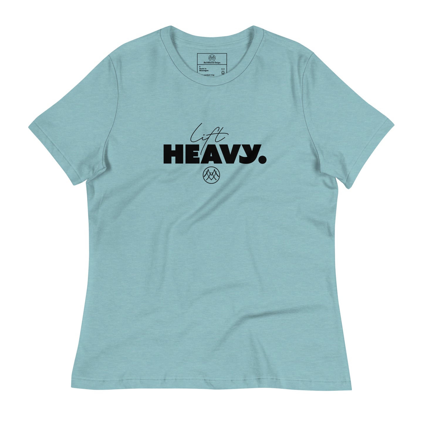 Women's Relaxed T-Shirt: Basics Collection in Lift Heavy Black