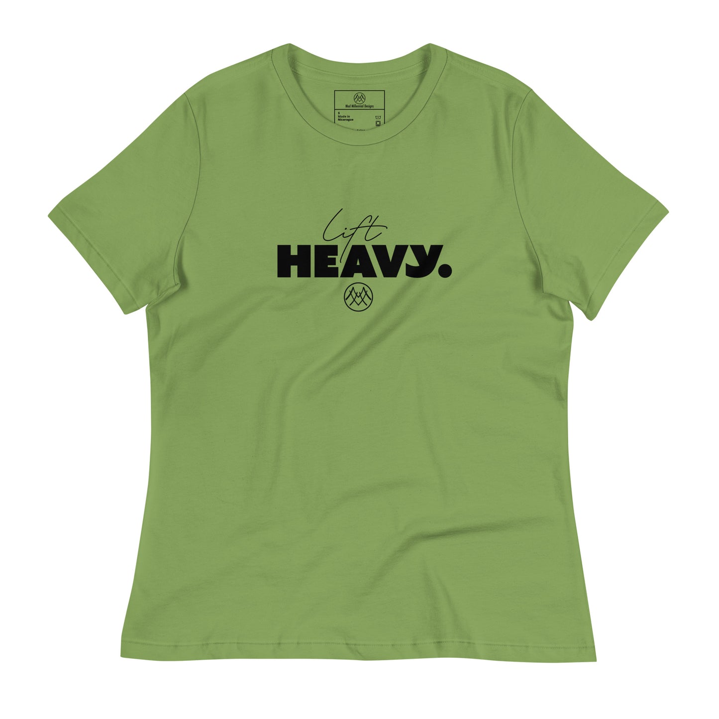 Women's Relaxed T-Shirt: Basics Collection in Lift Heavy Black