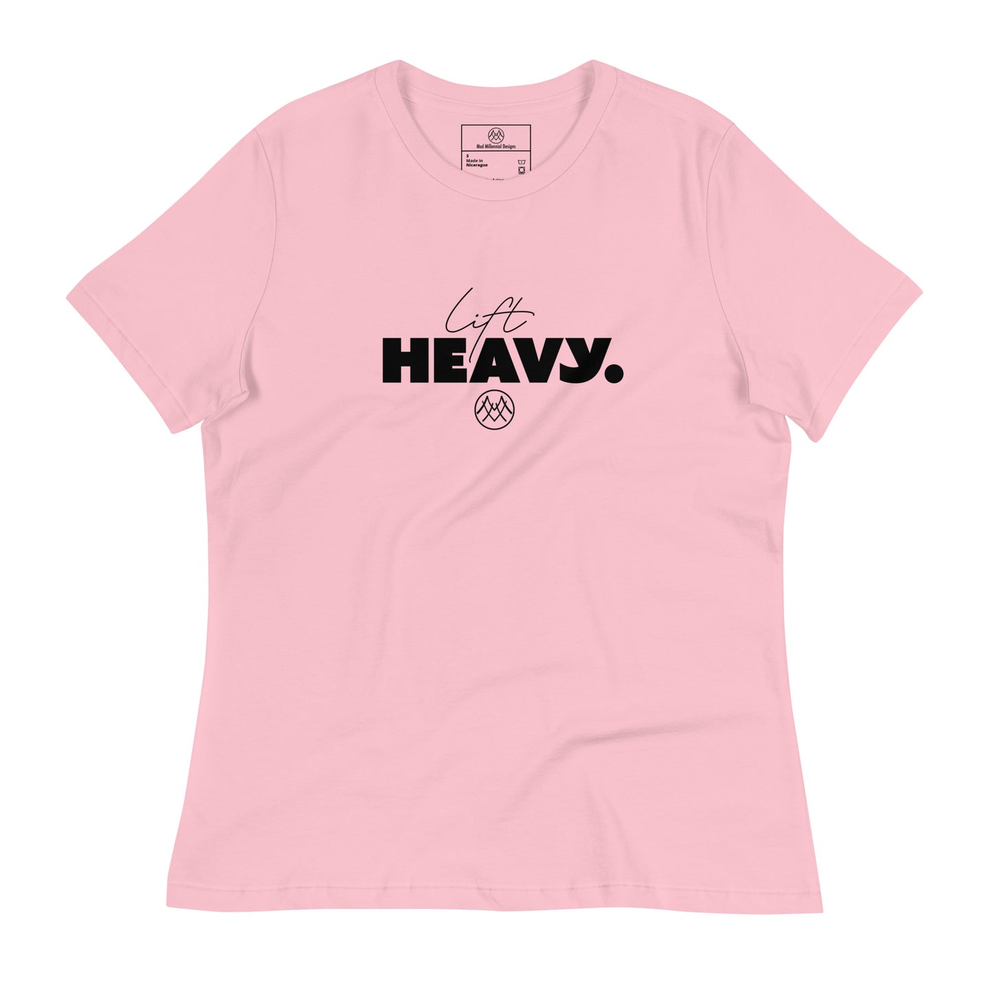 Women's Relaxed T-Shirt: Basics Collection in Lift Heavy Black